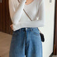 Pull-col rond-Basic B en tricot-pour femme