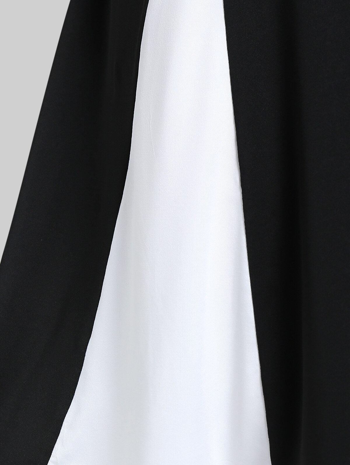 ROSEGAL Robe col chemise color block pour femmes XXXL