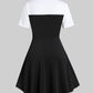 ROSEGAL Robe col chemise color block pour femmes XXXL