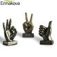 Résine geste doigt Figurines américain