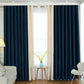 "Rideaux chenille solides et opaques pour salon et chambre - AOMshop" Dark Blue