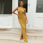 "Robe Maxi Sexy Sans Manches Halter Dos Nu pour Femme"