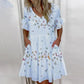 Robe courte à imprimé floral avec volants pour femme Style 6