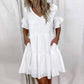 Robe courte à imprimé floral avec volants pour femme Style 5
