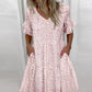 Robe courte à imprimé floral avec volants pour femme Style 4