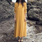 Robe décontractée en coton et lin pour femmes,
