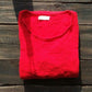 Robe décontractée en coton et lin pour femmes, Red
