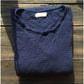 Robe décontractée en coton et lin pour femmes, dark blue