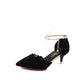 "Sandales Femmes 2023 : Talons Hauts, Chaîne Snap & Design AOMshop" Black Heel high5cm