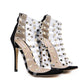 Sandales à talons hauts transparents creux de 12 cm - AOMshop