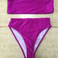 Sexy Two-Piece Breast Wrap Swimsuit Bikini Set | AOMshop