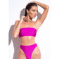Sexy Two-Piece Breast Wrap Swimsuit Bikini Set | AOMshop Purple