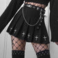 ACHETER Jupe Noire Style Coréen Punk A-line avec Poches | AOMshop