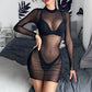 Sheer Net Girl Bikini Sexy See-through Long Sleeves | AOMshop