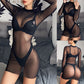 Sheer Net Girl Bikini Sexy See-through Long Sleeves | AOMshop