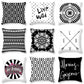 Simple Black and White Peach Skin Pillowcase | AOMshop