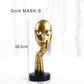 "Statue figurine abstraite en résine pour décoration intérieure" Gold MASK-S