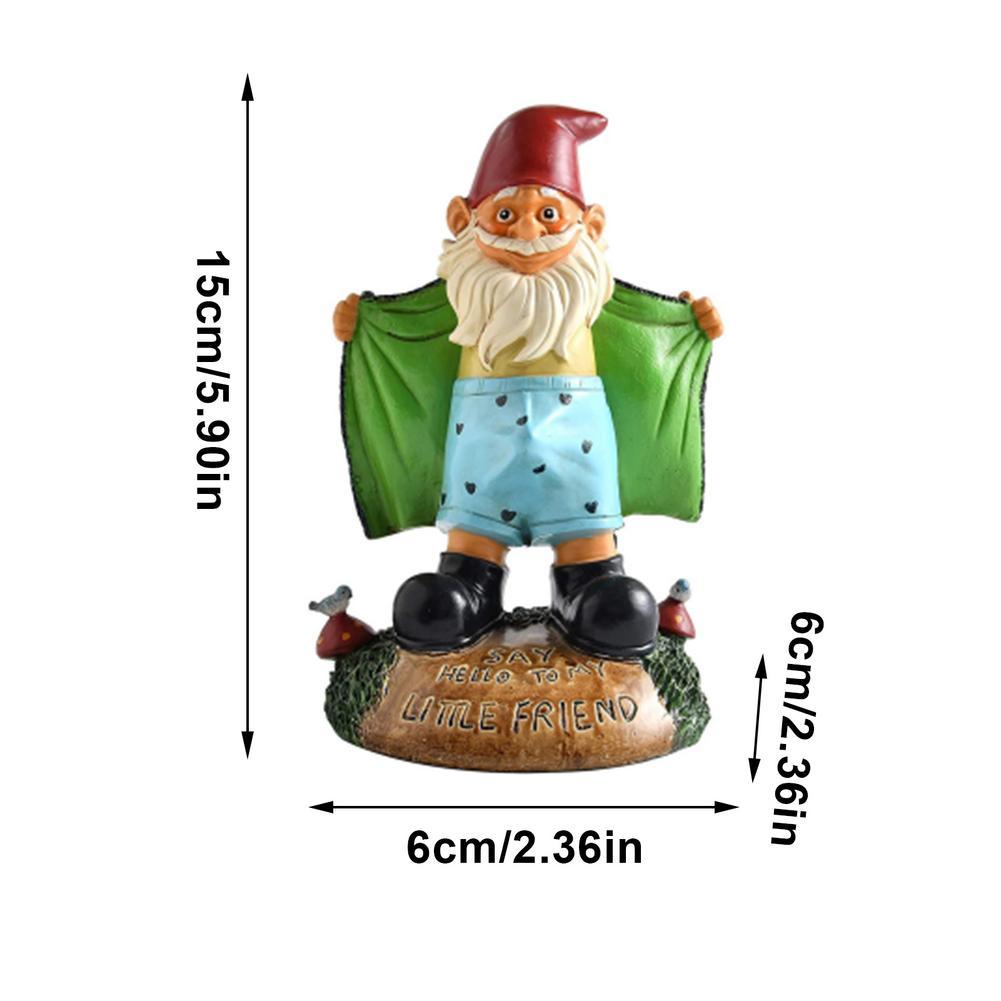 Statues de jardin Gnome créatives, ornements drôles de nain sexy pour la décoration extérieure
