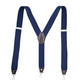 "Suspendeurs pour homme avec crochet robuste : bretelles à élastique pour pantalon" Deep Blue