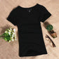 "T-shirt femme MRMT 2022 - coupe slim et couleur unie" Black V