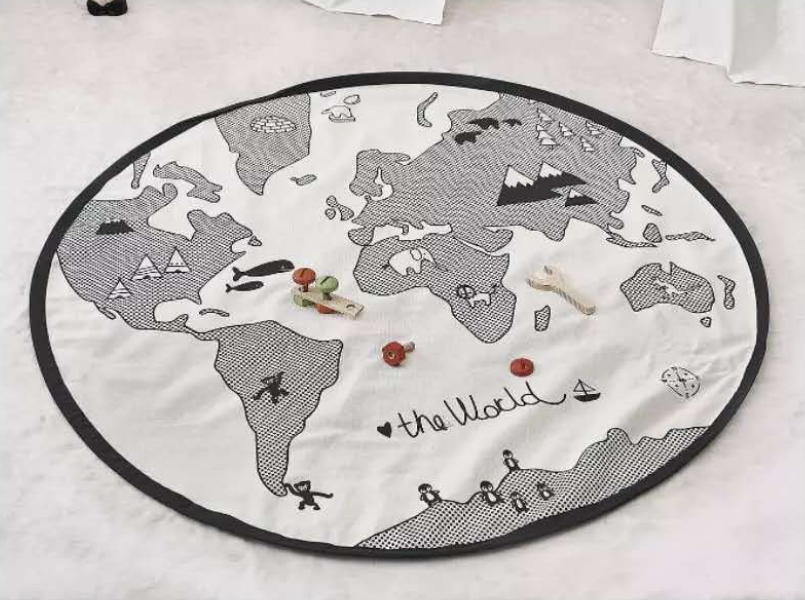 Tapis de jeu carte du monde amusant pour bébé chez AOMshop