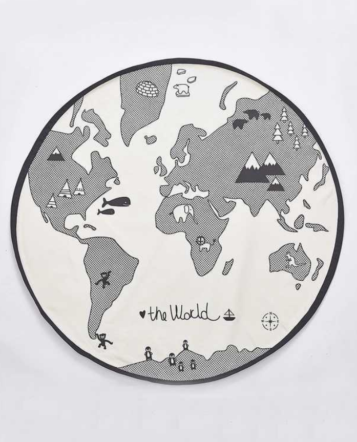 Tapis de jeu carte du monde amusant pour bébé chez AOMshop