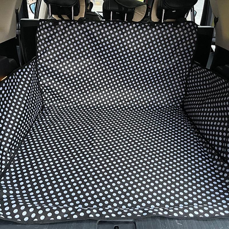 Transport pour animaux de compagnie, siège de voiture et housse de protection pour coffre Black Dot 155x104x33cm