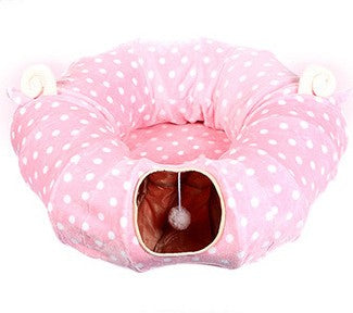 Tunnel long de 1.2m avec 2 fenêtres et 2 trous - AOMshop" Pink B