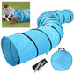 Tunnel long de 1.2m avec 2 fenêtres et 2 trous - AOMshop" Blue A