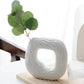 Vase en céramique creux carré et circulaire Vilead