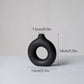 Vase en céramique creux carré et circulaire Vilead black S