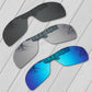 "Verres de remplacement polarisés E.O.S pour lunettes de soleil Oakley Batwolf OO9101 Black-Silver-Blue