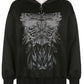 "Veste à capuche Butterfly Print Grunge pour femme - Style Fairycore"