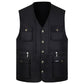 "Veste de travail pour homme, Gilet tactique en maille solide, Multi-poches, 2021" LD9 black