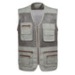"Veste de travail pour homme, Gilet tactique en maille solide, Multi-poches, 2021" Beige vest