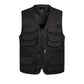 "Veste de travail pour homme, Gilet tactique en maille solide, Multi-poches, 2021" Black Vest