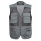 "Veste de travail pour homme, Gilet tactique en maille solide, Multi-poches, 2021" Gray vest