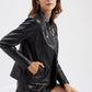 Veste en cuir femme printemps-automne