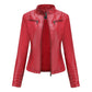 Veste en cuir femme printemps-automne Red