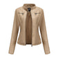 Veste en cuir femme printemps-automne Apricot