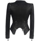 "Veste en cuir synthétique pour femmes à manches longues - Mode moto automne-hiver 2019"