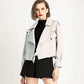 Veste en simili-cuir pour femmes, style motard vintage, automne punk streetwear