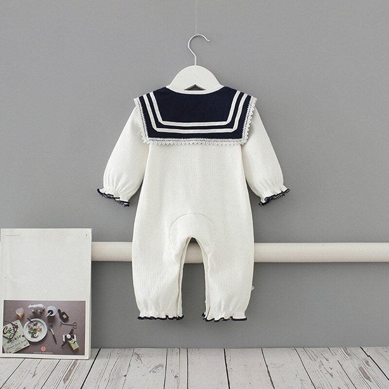 Vêtements pour bébé de style marin à col marin pour garçons et filles