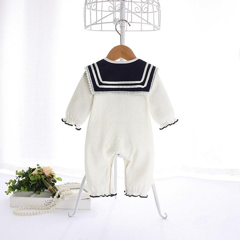 Vêtements pour bébé de style marin à col marin pour garçons et filles