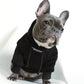 "Vêtements pour chien Bouledogue Français : Hoodie Adidog Retro Sportif" Black White
