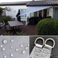 "Voile d'ombrage en triangle 3x3x3M avec lumières LED, toile étanche pour jardin et terrasse"