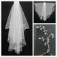Voile de mariée en dentelle perlée à deux couches | AOMshop