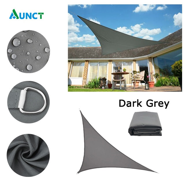 Waterproof Sun Shelter - Voile d'ombrage triangulaire pour jardin, patio et piscine Dark Grey