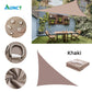 Waterproof Sun Shelter - Voile d'ombrage triangulaire pour jardin, patio et piscine Khaki