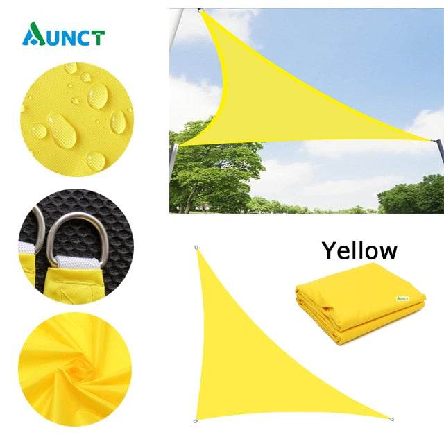 Waterproof Sun Shelter - Voile d'ombrage triangulaire pour jardin, patio et piscine Yellow